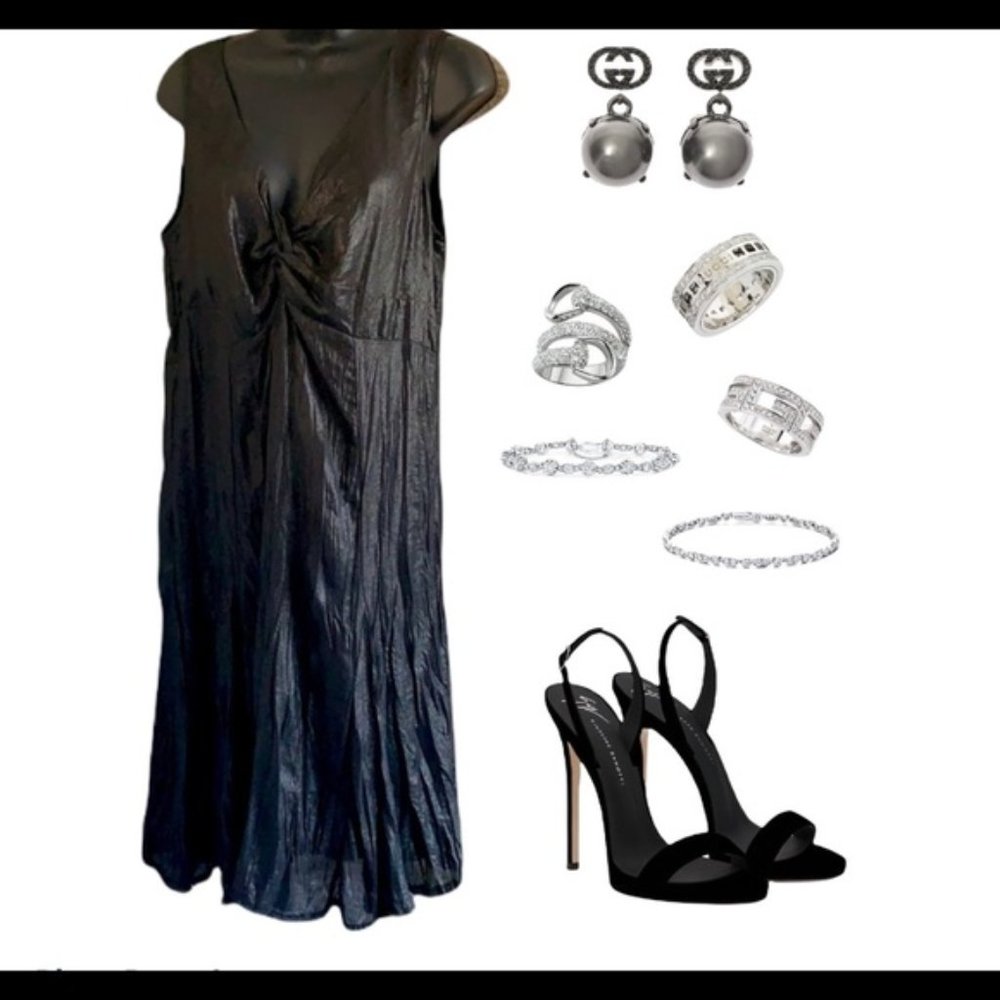 NWOT🌺MissEtam metallic satin dress